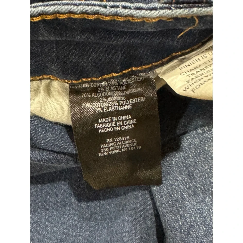 Jones New York Signature Lexington Straight Jeans Blue Dark Wash JPMS9DP253 Sz 6 - Picture 7 of 13